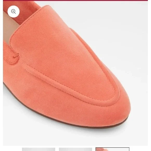 Aldo Joeya Loafers Women's Size 8 Orange Suede Slip On Pointed Toe Shoes - Picture 16 of 16